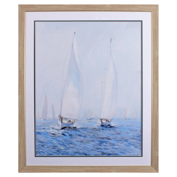 Longshore Tides Sailing Upwind II Framed On Paper By Otoole Print Wayfair